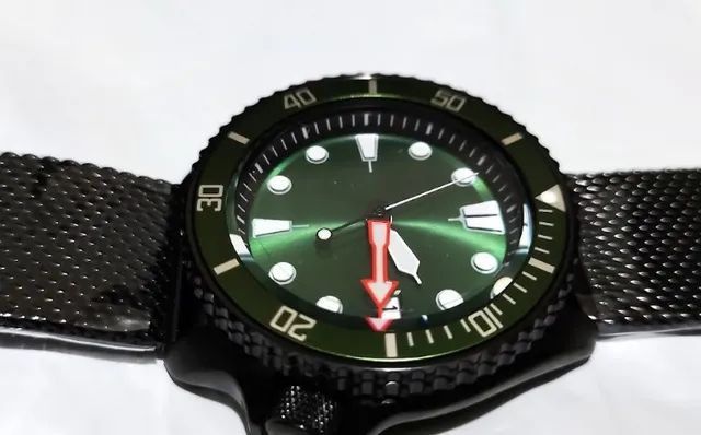 Relógio Automático Parnsrpe Verde Máquina Seiko Nh35a - Foto 5