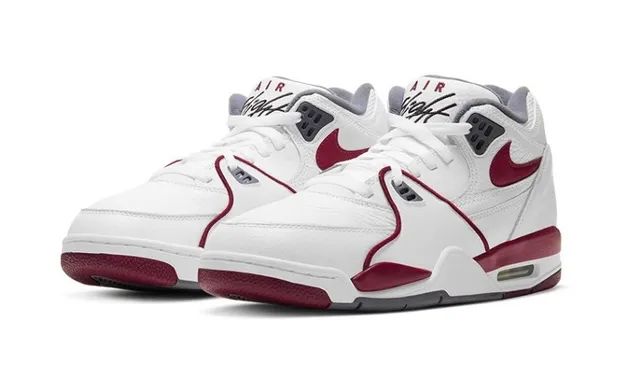 T nis Nike Air Flight 89 White Team Red Smoke Gray. Cal ados