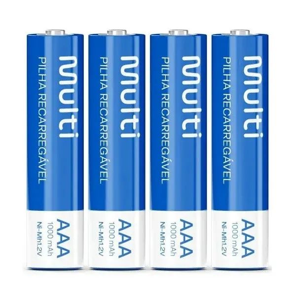 Pilhas Recarregáveis AAA Multi 1000 mAh (4 und)