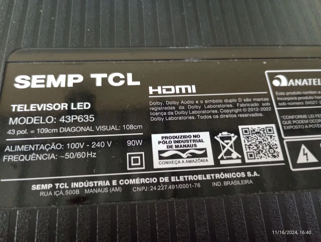 Placa fonte para TV TCL43" 43P635 - Foto 3