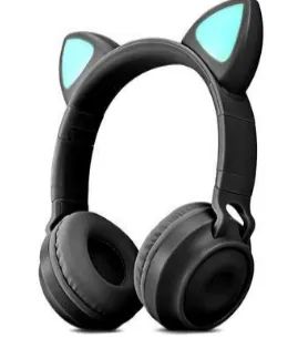 Fone de Ouvido Headphone Gatinho com Fio Led Se-6126 Com Microfone z393