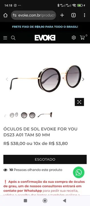 Óculos feminino Evoke Original - Foto 4