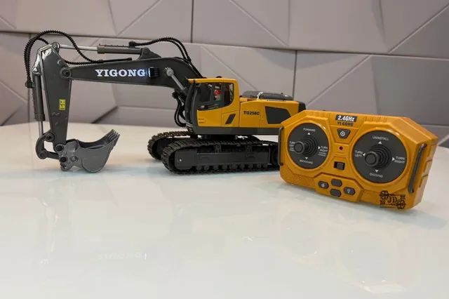 Retroescavadeira/ escavadeira - carrinho de controle remoto Diversão hobbie - Foto 2