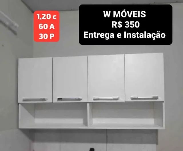 Armário Aéreo 100 % MDF (Entregamos e Instalamos)