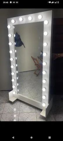Espelho camarim 2 x 1 com luzes