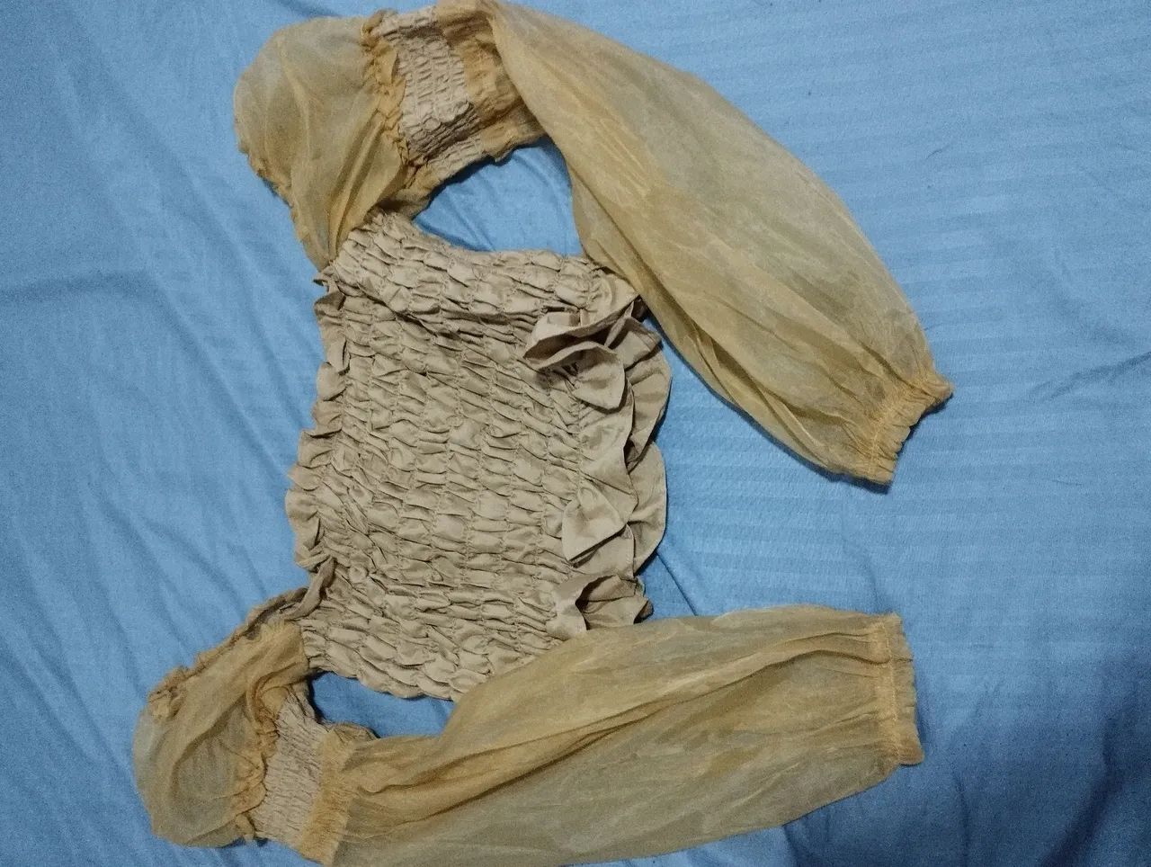 Blusa croped bege NOVA - Foto 5