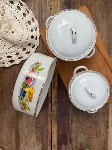 Kit Panelinhas e Tijela Esmaltados  - Foto 2