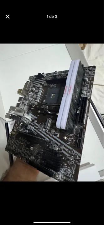 Placa Mãe MSI A520, 2 RAM 16gb 