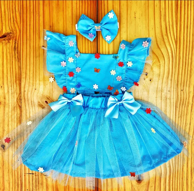 Romper Vestido infantil de luxo com tutu temático Personagens Aniversário