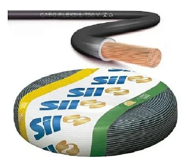 Cabo Fio Sil Elétrico Flexível Rolo 100m 1,5mm² 450/750v Antichamas