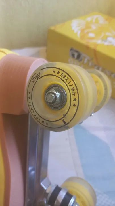 Patins shira txt  Skates Amarelo. - Foto 6