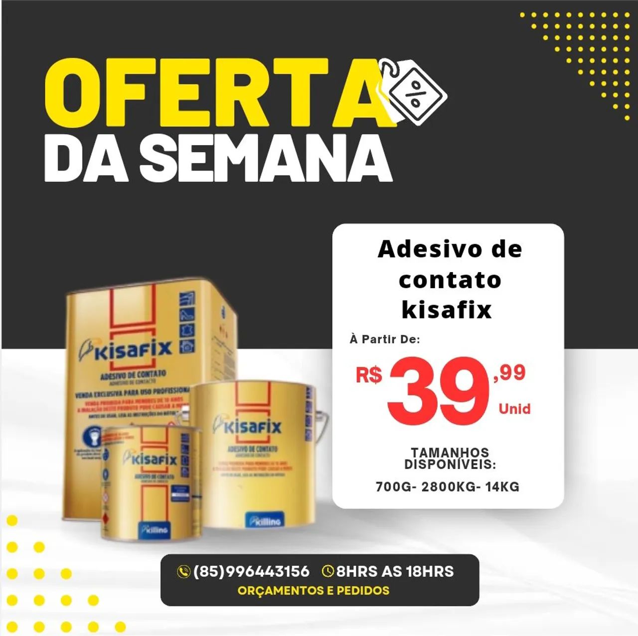 Adesivo de contato kisafix - OFERTA DA SEMANA