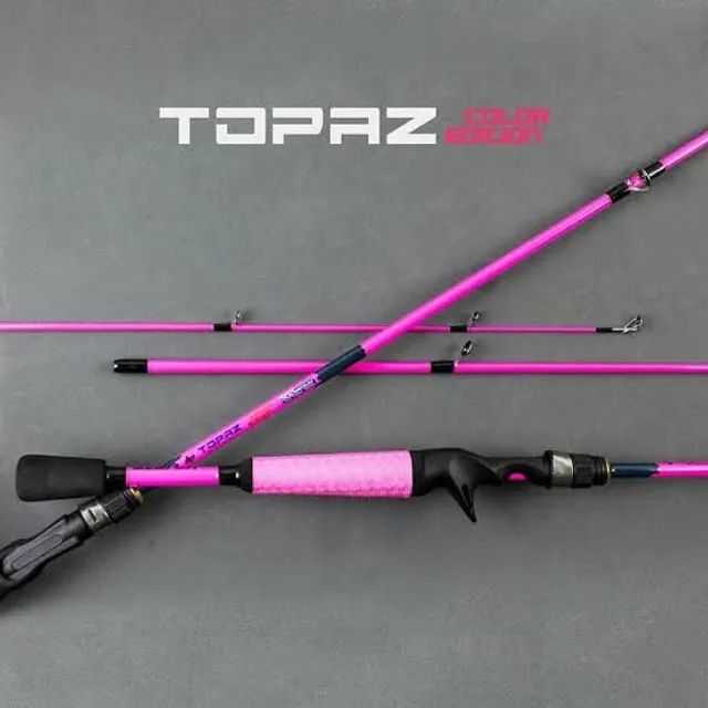 Vara para carretilha Albatroz Fishing Topaz colors Rose. 168cm. 12lbs Nova  - Foto 3