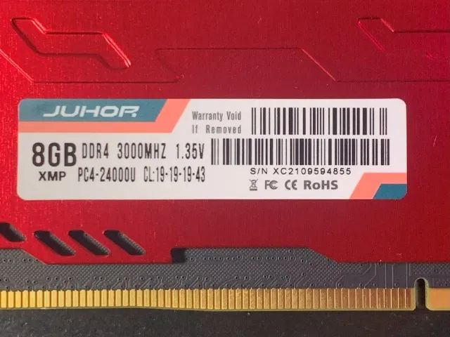 Memória Ram DDR4 Juhor 8gb 3000mhz C/ Dissipador Desktop (NOVA) - Foto 4
