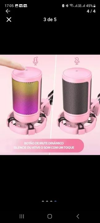 Microfone FIFINE AmpliGame USB - A6V COR ROSA - Foto 3