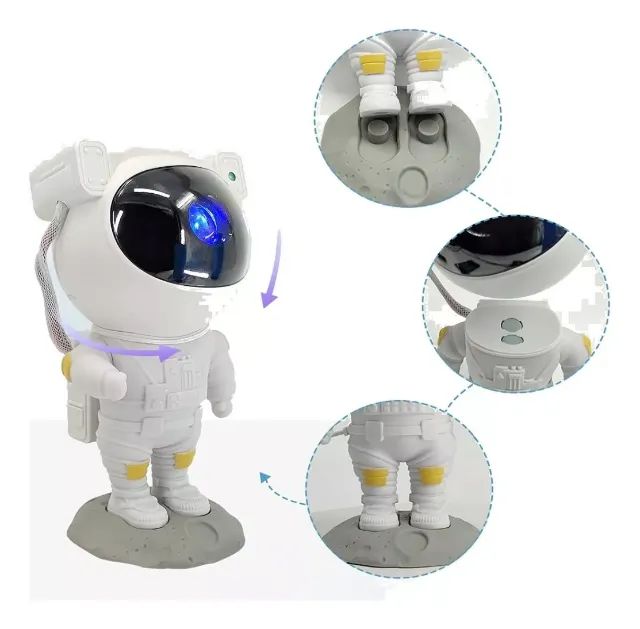 Projetor De Luzes Estrelas Galáxia Astronauta Com Controle - Foto 4