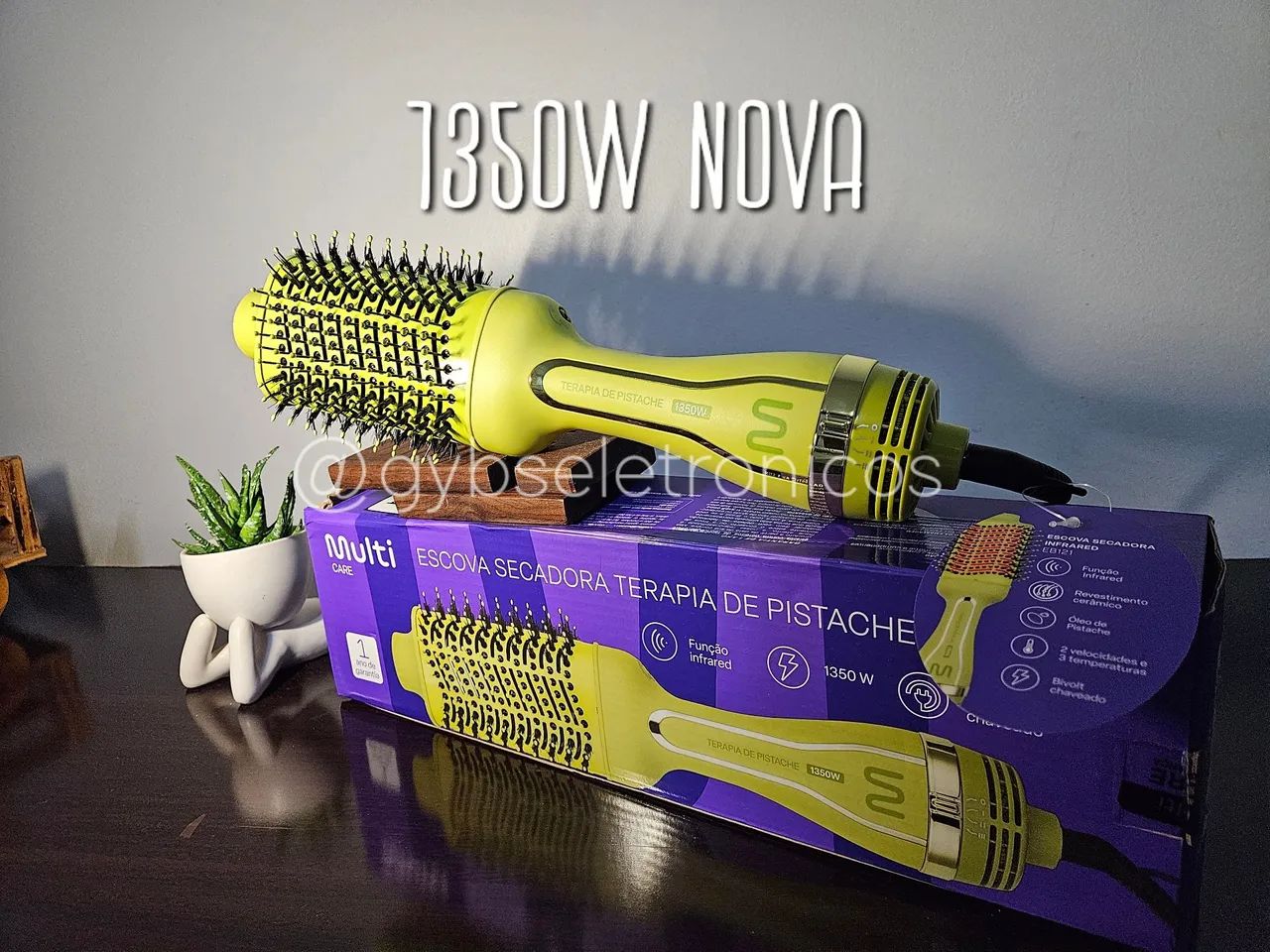 Escova Secadora Multi Care 1350W Terapia de Pistache! Novas na caixa