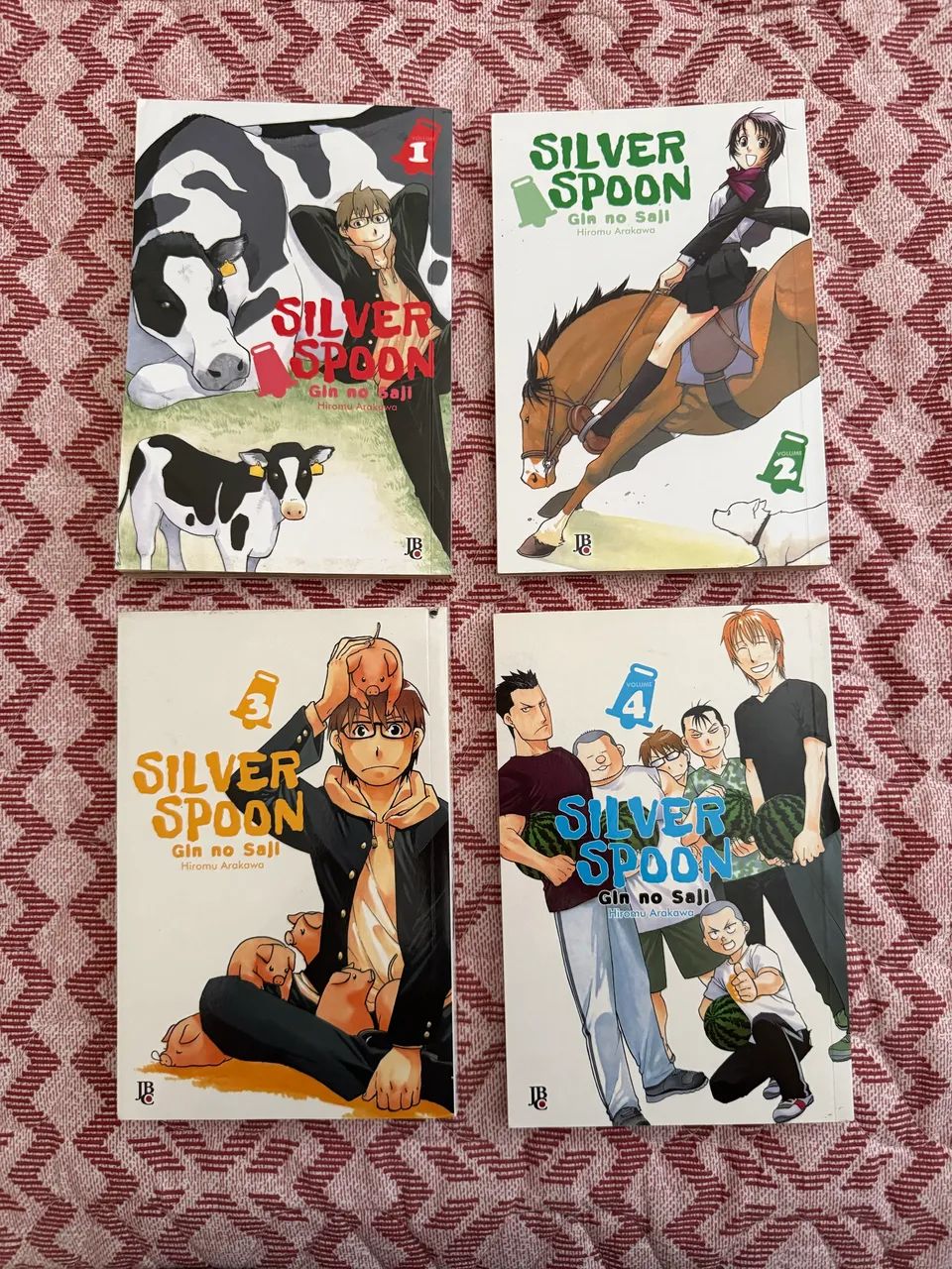 Mangás Silver Spoon - Vol. 1, 2, 3 e 4