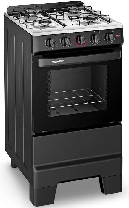 Fogão 4 Bocas Esmaltec Preto Ideal Pop - Foto 2