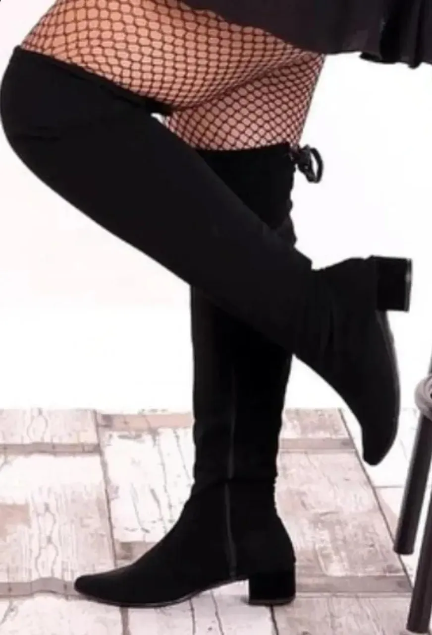 Bota Over Knee Preta 