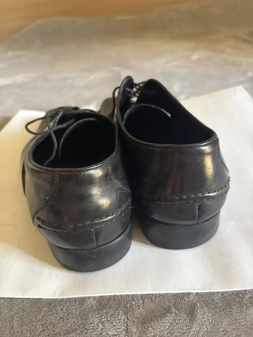 Sapatos social em couro preto Zara tamanho 41 - Foto 5