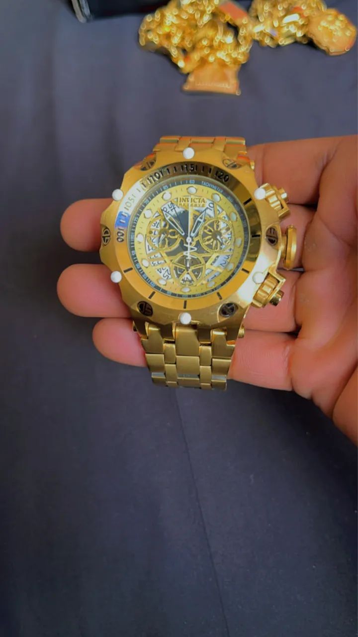 RELÓGIO INVICTA HYBRID 100% ORIGINAL BANHADO OURO 18K Acessórios