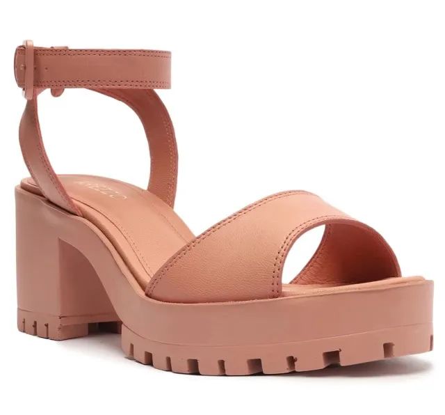 (AREZZO 37) SANDÁLIA AREZZO COURO TRATORADA ROSÊ BLUSH