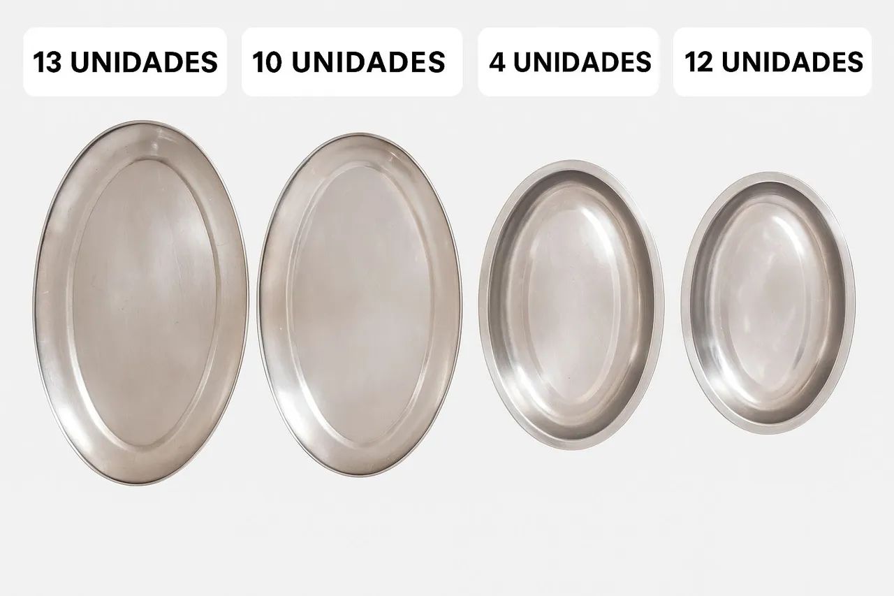 KIT OF 40 OVAL TRAYS - S, M, L