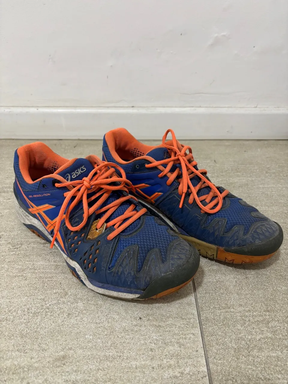 Tênis Asics Gel-Resolution - Azul e Laranja