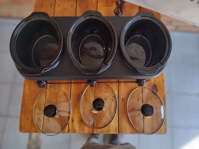 Rechaud elétrico com 3 cubas em inox - Foto 3