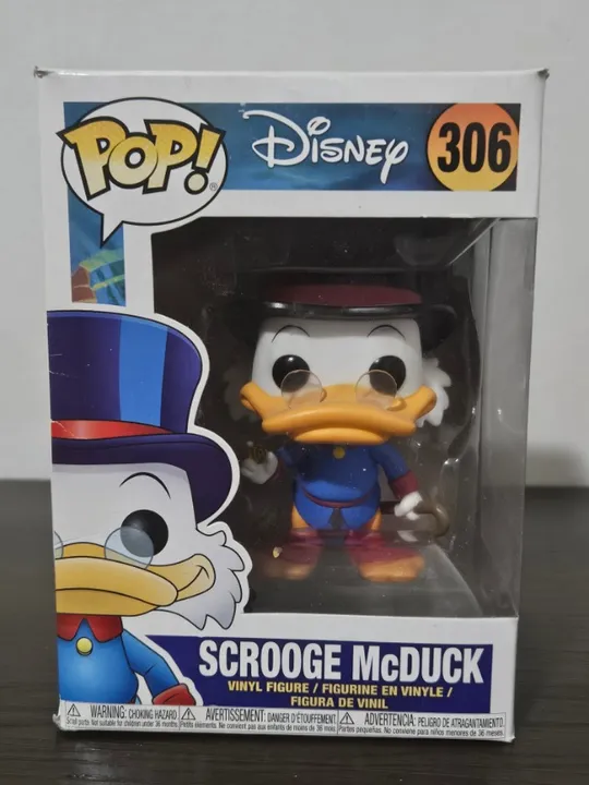 Funko Pop Scrooge McDuck 306 DuckTales - Caixas com Detalhes Tio Patinhas