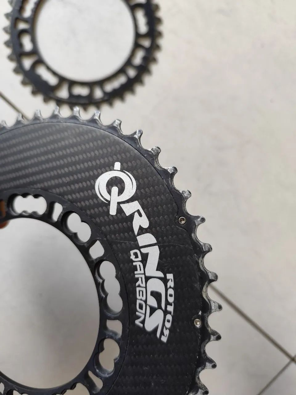 Coroa de Bicicleta Rotor Q-Rings Carbon 52/36 bcd 110 5 furos - Foto 4