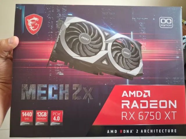VGA AMD Radeon RX 6750 XT 12GB - MSI Mech 2X OC Edition
