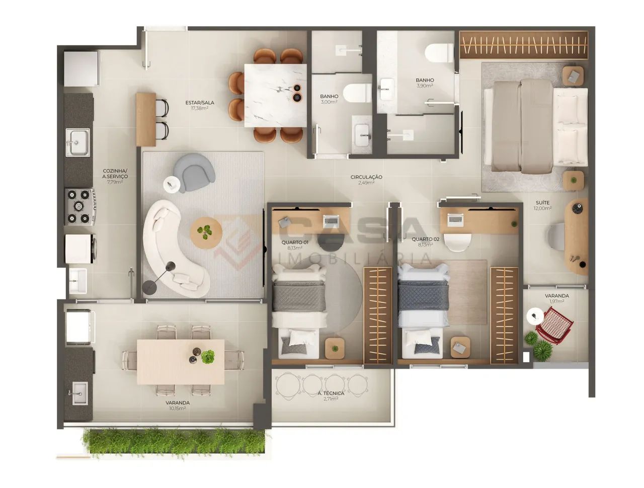 FRAN - Vizzo  Jardim Camburi  Incríveis Aptos de 2 e 3Q c/Suíte e Lazer Completo - Foto 2