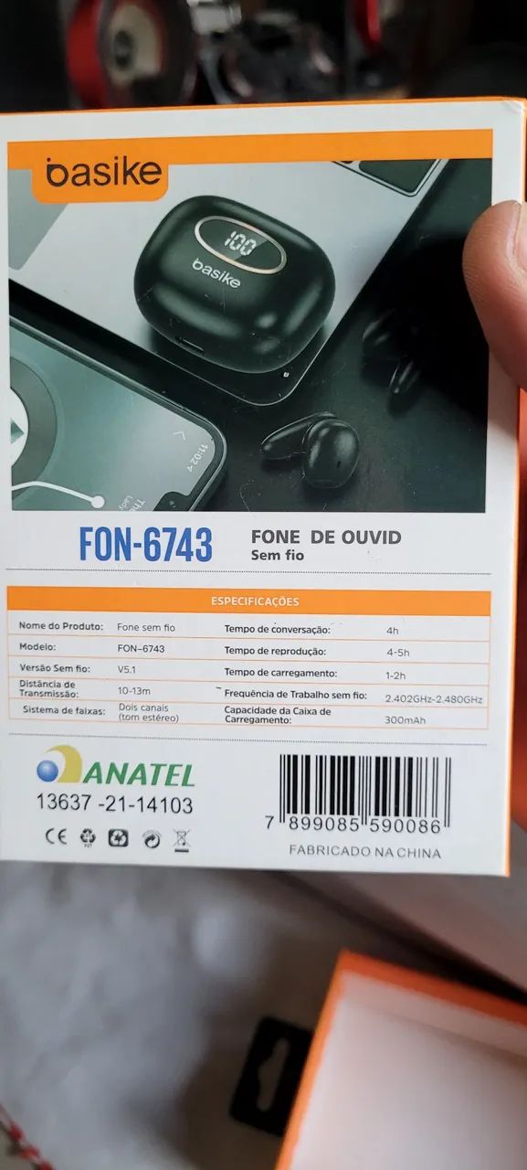 Fone de Ouvido Bluetooth Basike TWS Sem Fio Fon-6743 - Foto 2
