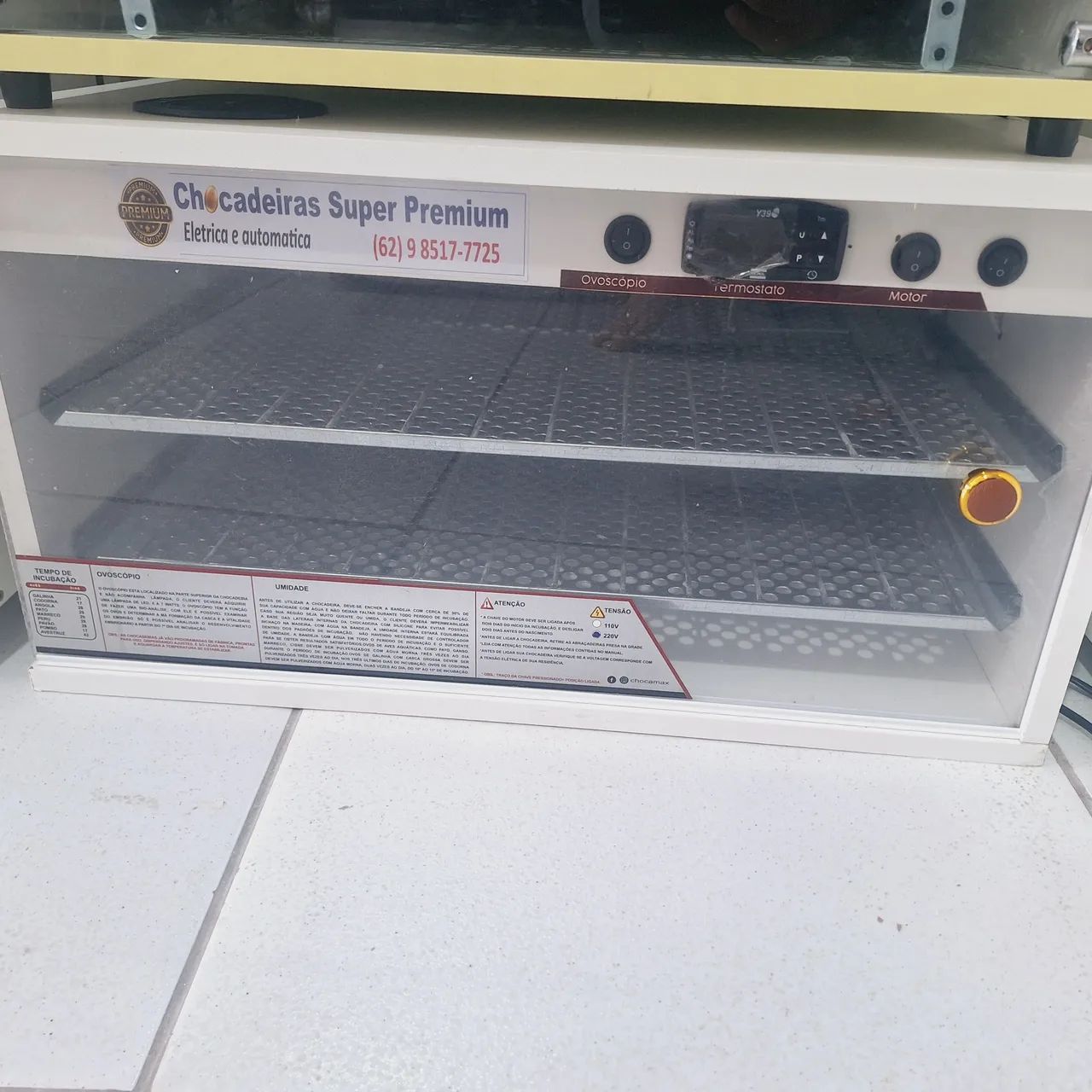 Chocadeira automatica 240 ovos, com 02 grades - Foto 5