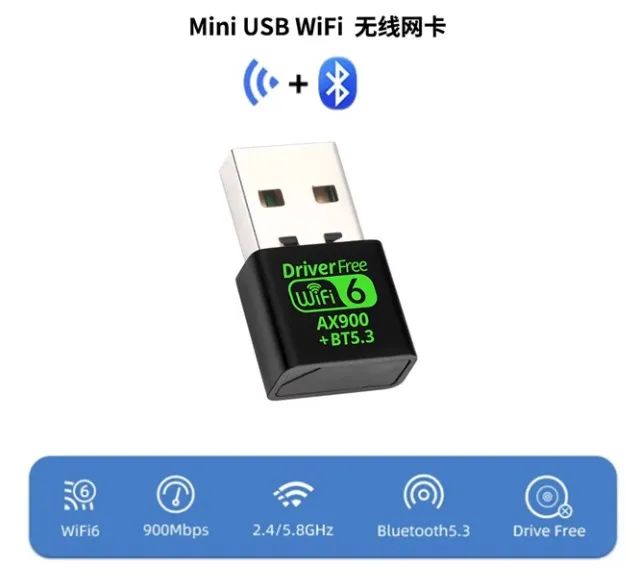 Adaptador USB AX900 WiFi 6, Bluetooth, 2 em 1 - Foto 2