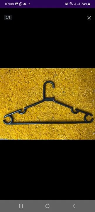 Cabides de plástico - preto - Foto 2