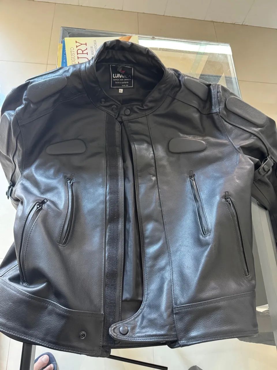 Jaqueta de Couro Masculina XXL - Foto 3