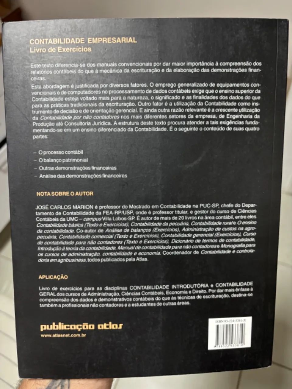 Livros Contabilidade Empresarial 12ª + 7ª Edição (Livro de Exercícios) -José Carlos Marlon - Foto 5