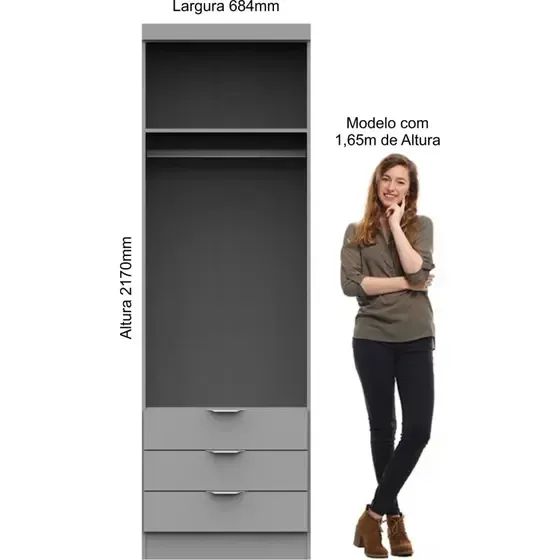 Guarda-roupa duas portas ideal para pequenos espaços. - Foto 2