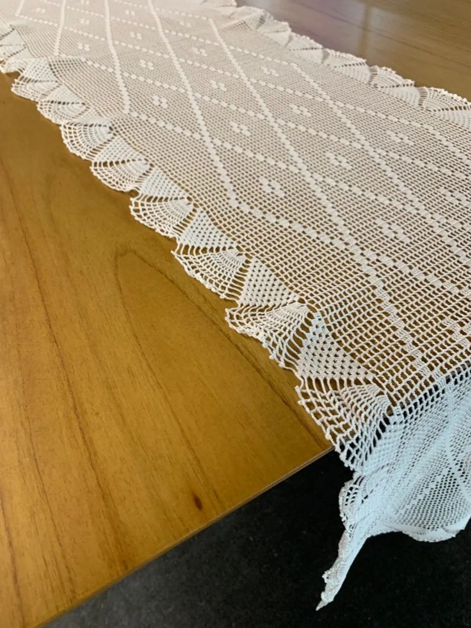 Trilho para mesa em crochê super chique 3m artesanal - Foto 6