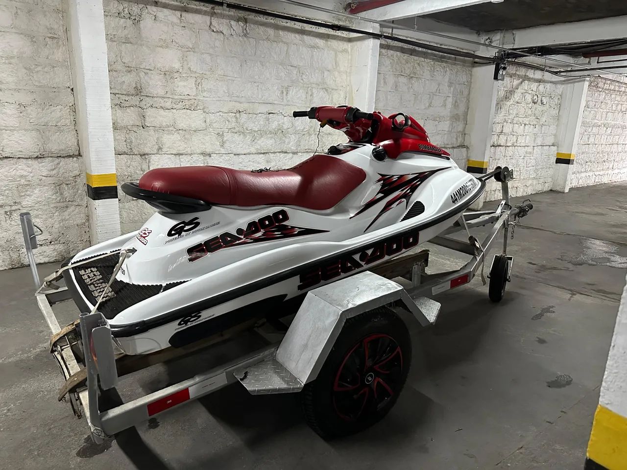 Jet ski sea doo 2001 branco com vermelho  - Foto 2