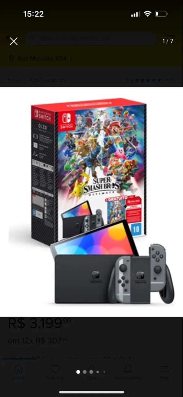 Nintendo Switch OLED Edição Especial - Aceito trocas por PS5