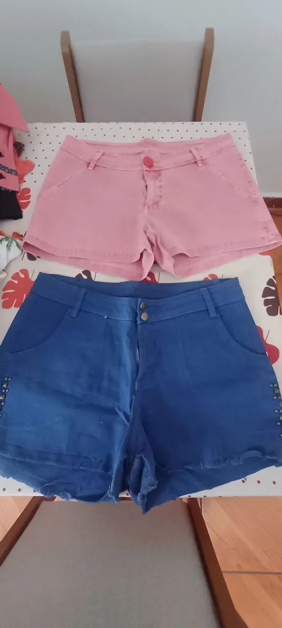 Shorts Jeans e Branco - Foto 2