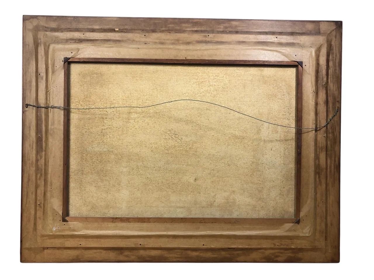 Quadro antigo de paisagem com árvores - Foto 3