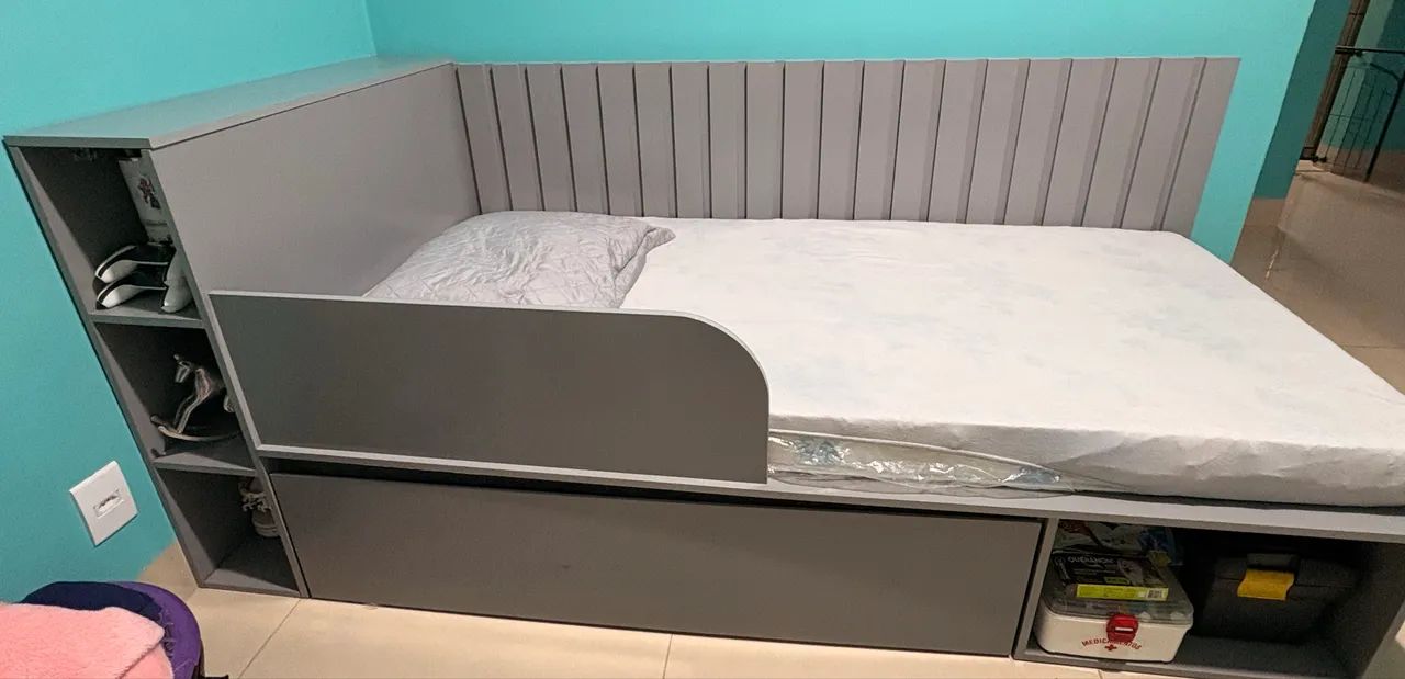 Cama solteiro MDF - planejada64375104224899120