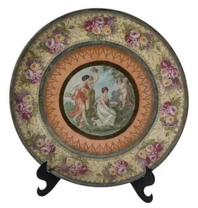 Antigo Prato Porcelana Royal Viena-marca Colmeia - Vintage