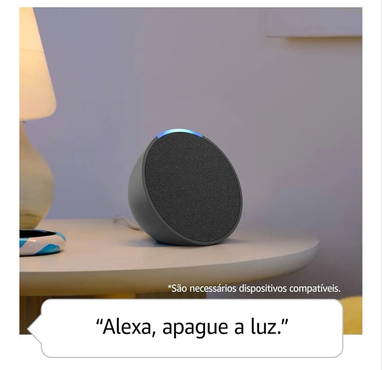 Echo Pop (Geração mais recente) | Smart speaker compacto com som envolvente e Alexa  - Foto 4