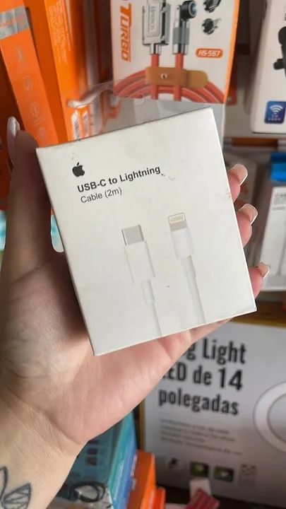 Cabo 1m Usb-c Para Lightning Para iPhone Até Linha 14 - Foto 2